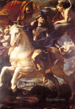 San Jorge a caballo Barroco Mattia Preti Pinturas al óleo